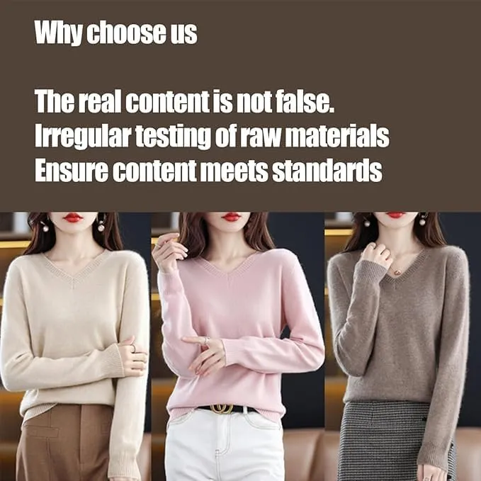 100% Cashmere Crew Neck Long Sleeve Soft Pullover Sweater Women's Cashmere Sweater