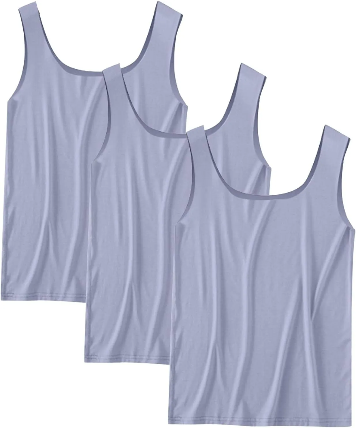 3 Pack Men's Workout Tank Tops Breathable Quick Dry Summer Sleeveless Silk Muscle Shirts Gym Workout Bodybuilding Tee