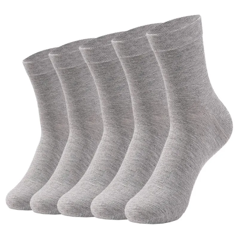 5 Pairs Pure Color High-Quality Women's and Men Cotton Socks