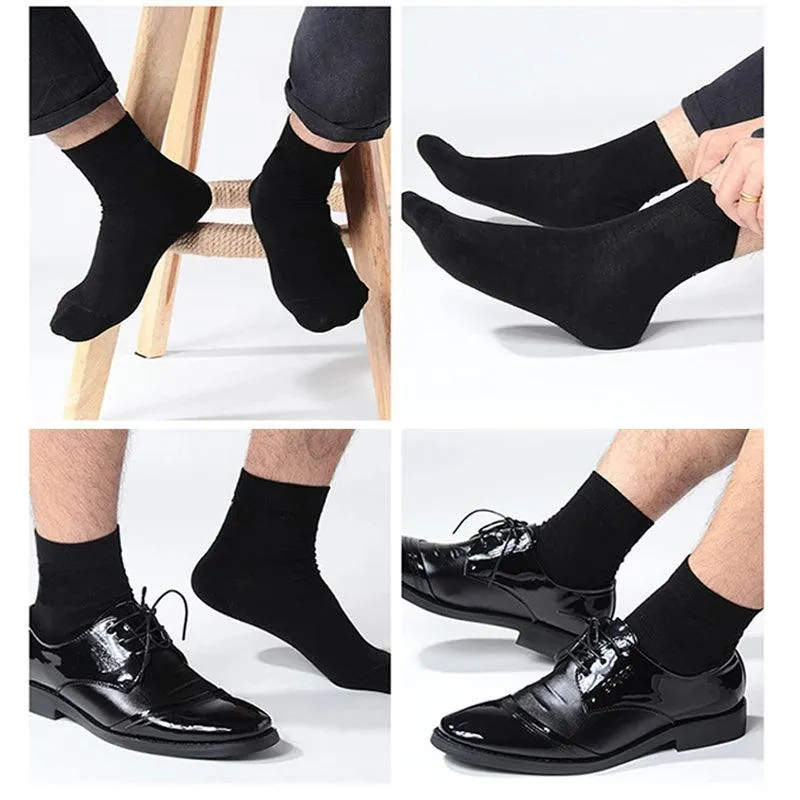 5 Pairs Pure Color High-Quality Women's and Men Cotton Socks