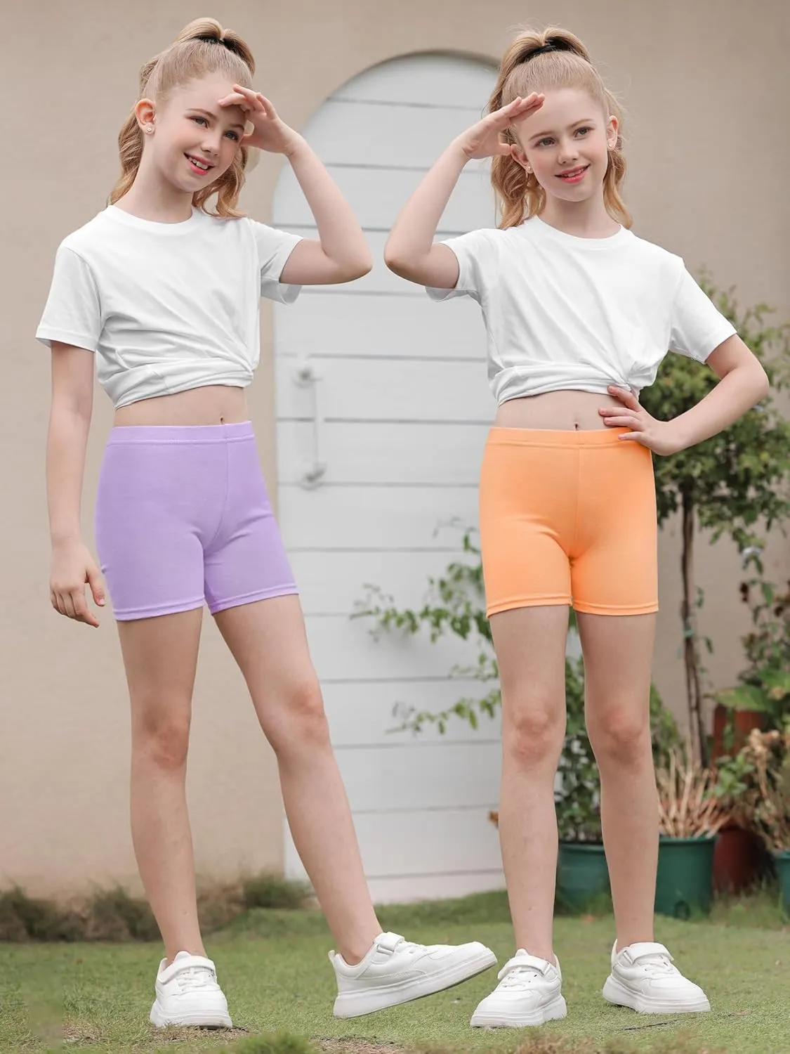6 Pack Cotton Girls Bike Shorts Girls Shorts Kids Clothes Cartwheel Under Dress Breathable Multi-Color