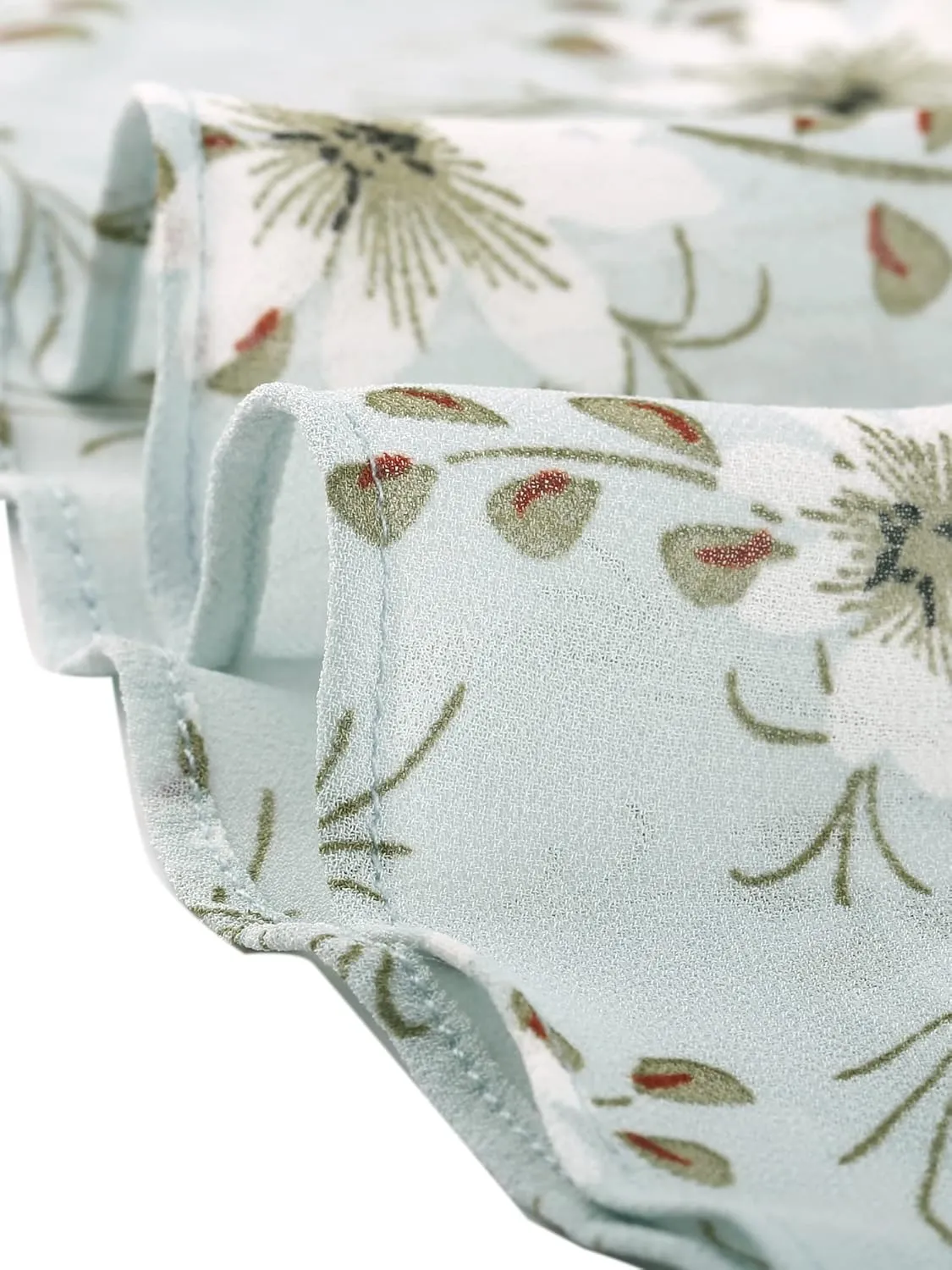 Allegra K Women's Summer Dresses 2025 Wrap Ruffle High Low Hem Round Neck Keyhole Back Sleeveless Floral Dress