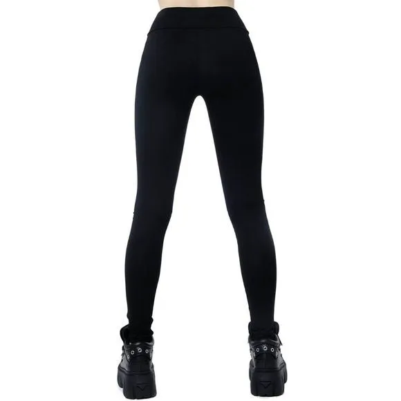 Be The Magic Leggings | Black on Black Stretch Logo Graphic Soft Cotton
