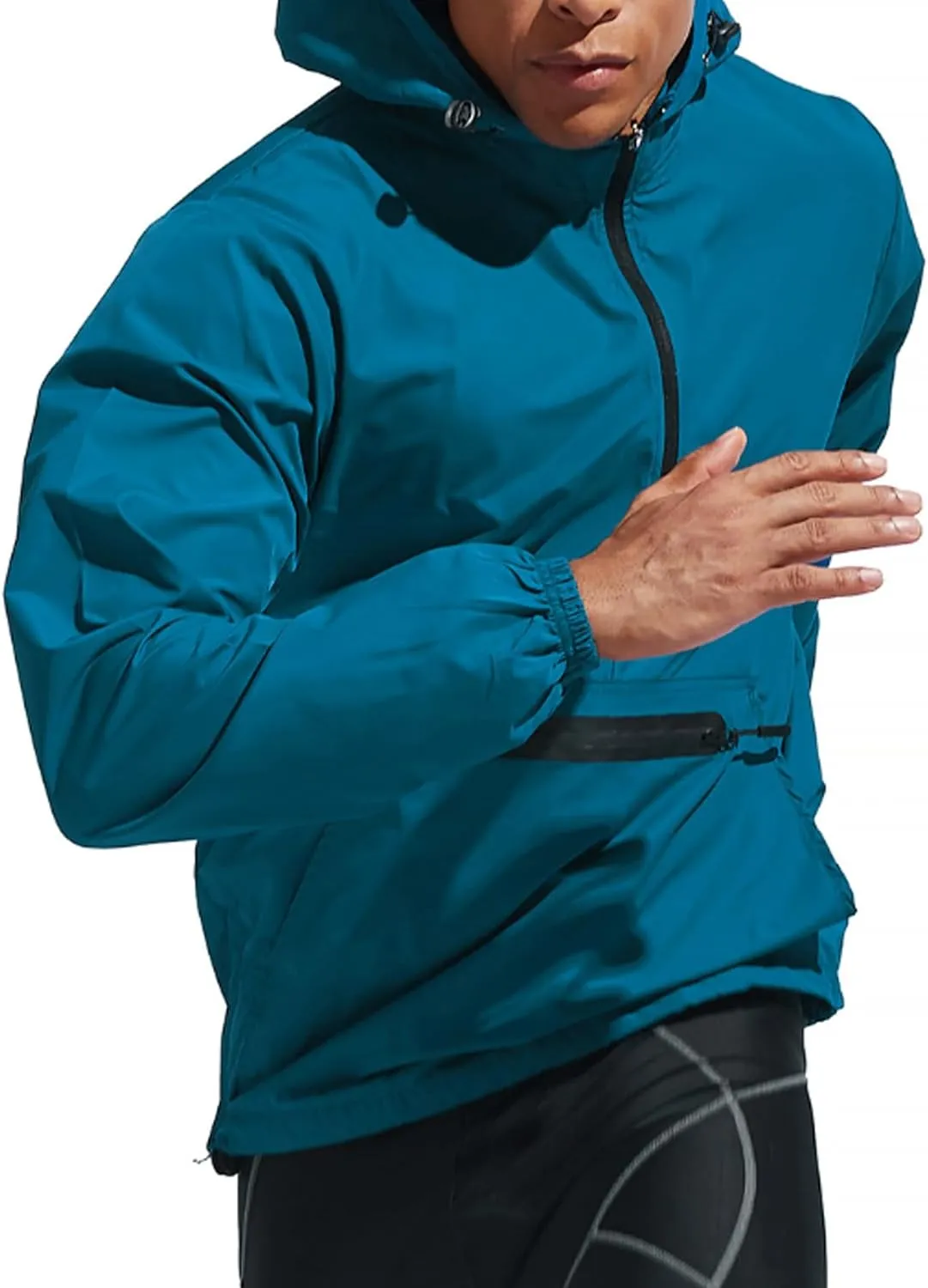 Biking Windbreaker, Men's Cycling Jacket Polyester Breathable Light WaterRepellent for Mountaineering Outdoor