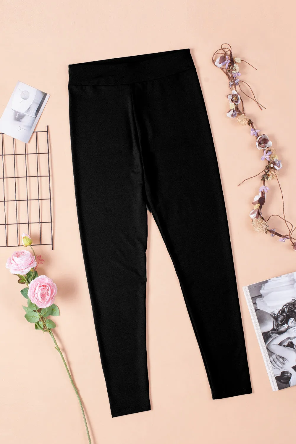 Black Stretchy Fit High Waist Leggings