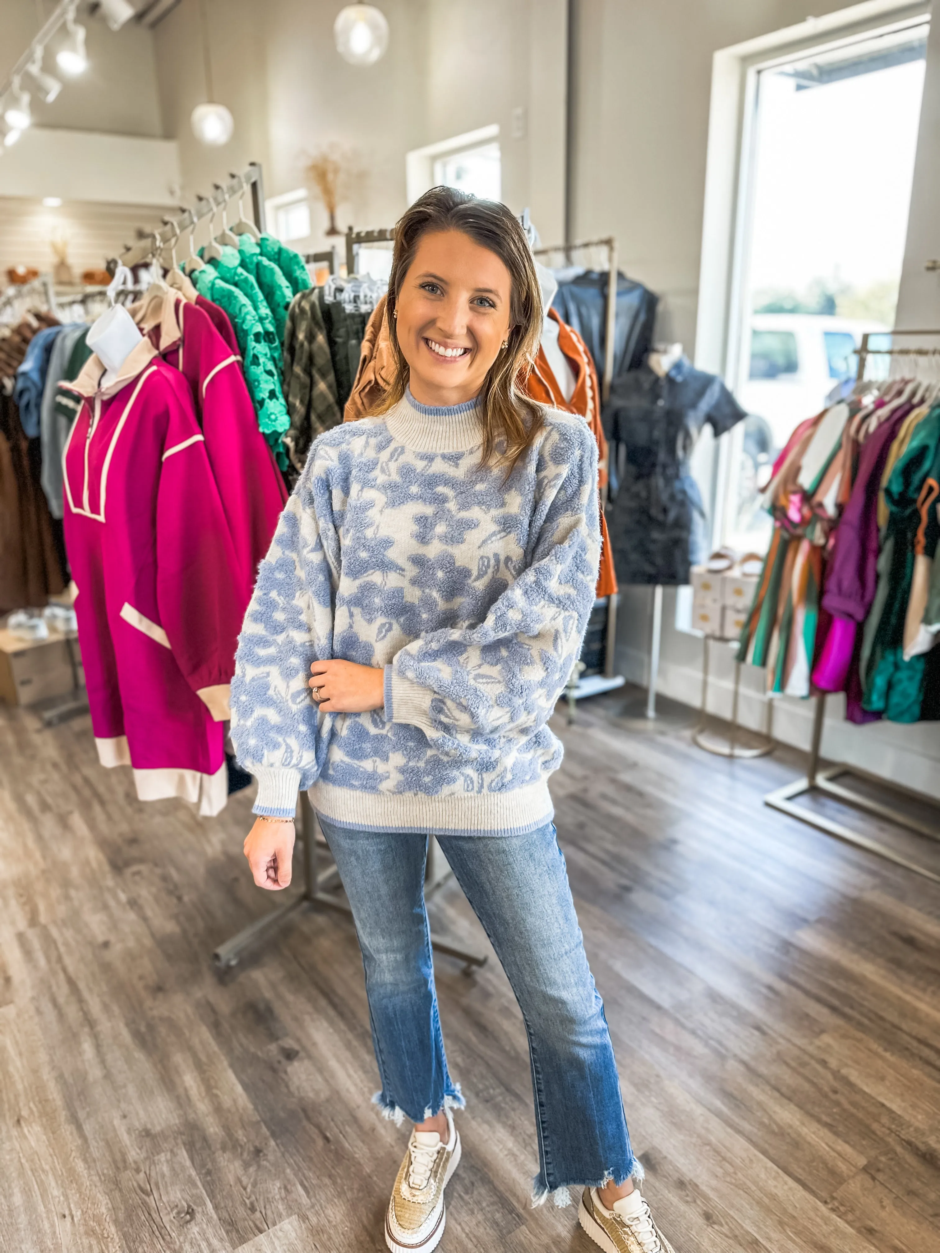 Blue Petal Soft Knit Sweater