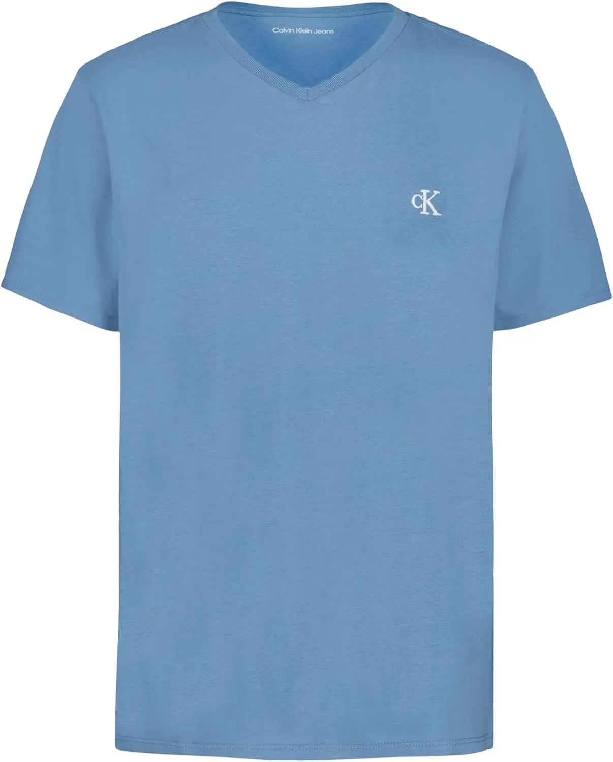 Calvin Klein Boys' Short Sleeve Solid V-Neck T-Shirt, Soft, Comfortable, Relaxed Fit
