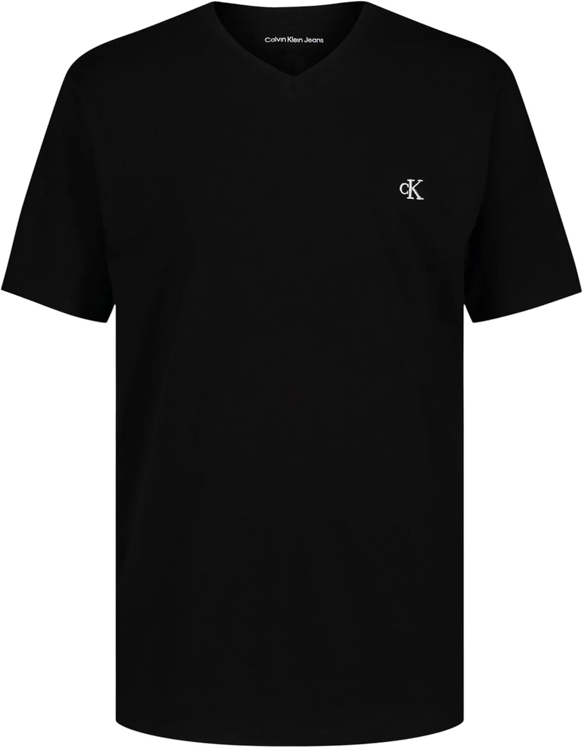 Calvin Klein Boys' Short Sleeve Solid V-Neck T-Shirt, Soft, Comfortable, Relaxed Fit