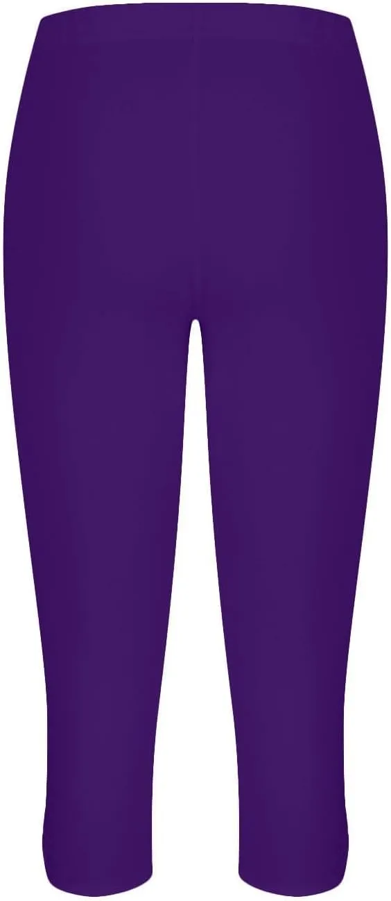 Capri Leggings for Women Summer Dressy Casual Cropped High Waist Yoga Pant Comfy Stretchy Leggings Running Compression