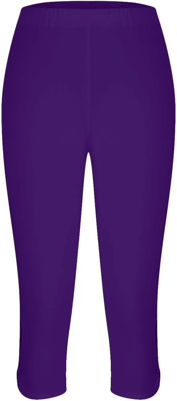Capri Leggings for Women Summer Dressy Casual Cropped High Waist Yoga Pant Comfy Stretchy Leggings Running Compression