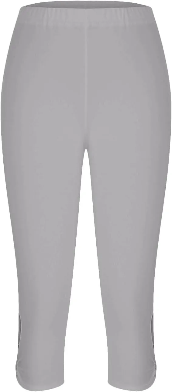 Capris Leggings for Women Summer Dressy Cropped High Waist Yoga Pants Stretchy Leggings Workout Compression Pant