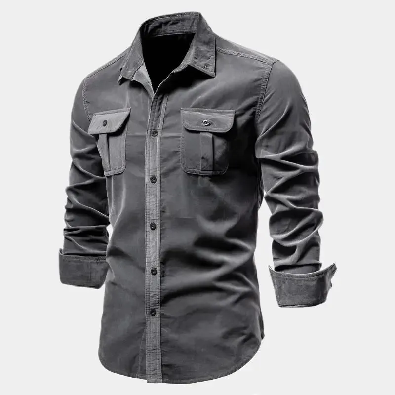 Casual Business Corduroy Shirt - Cross & Crown