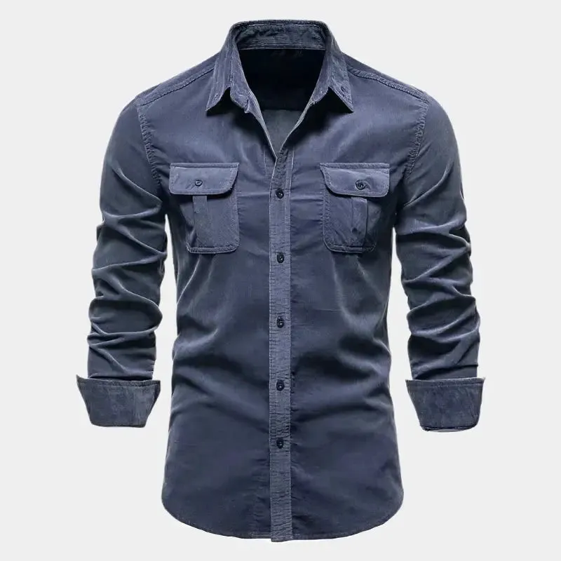 Casual Business Corduroy Shirt - Cross & Crown