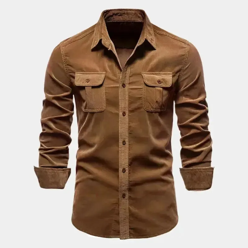 Casual Business Corduroy Shirt - Cross & Crown