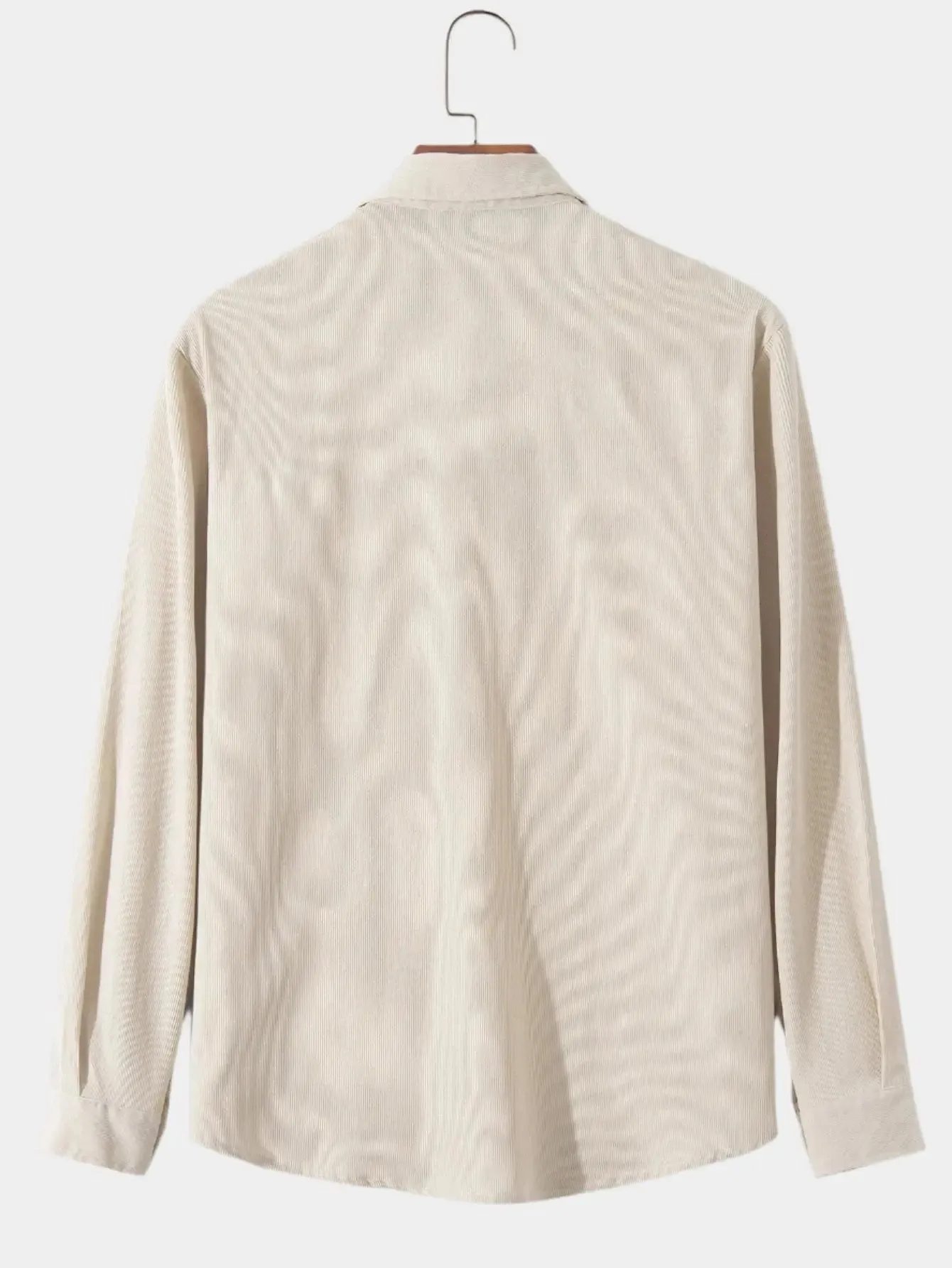 Casual Solid Corduroy Shirt - Cross & Crown