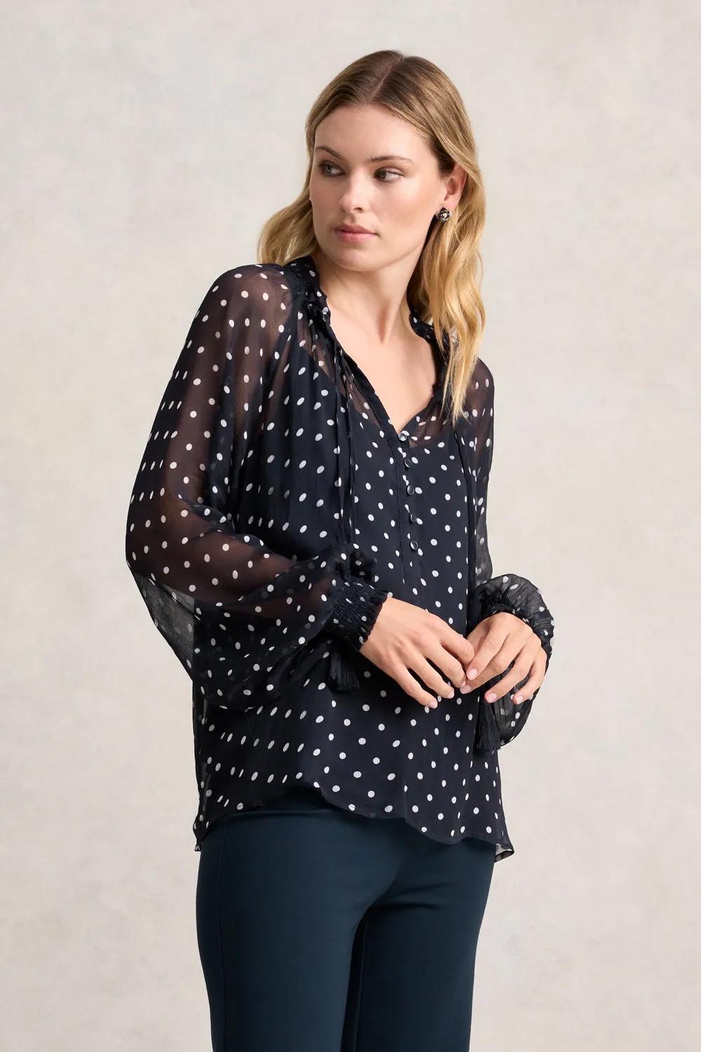 Crinkle Viscose Blouse