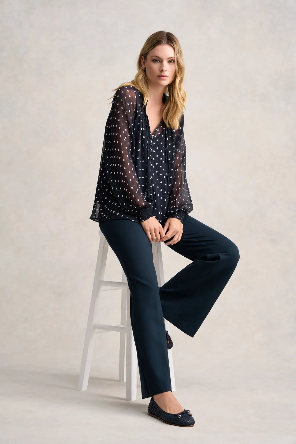 Crinkle Viscose Blouse