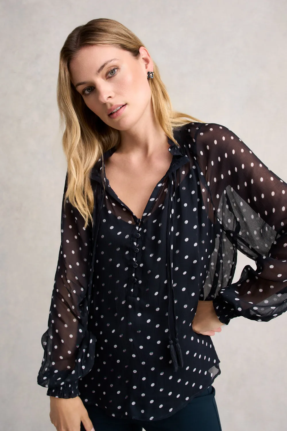 Crinkle Viscose Blouse
