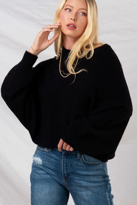 DOLMAN BATWING SWEATER