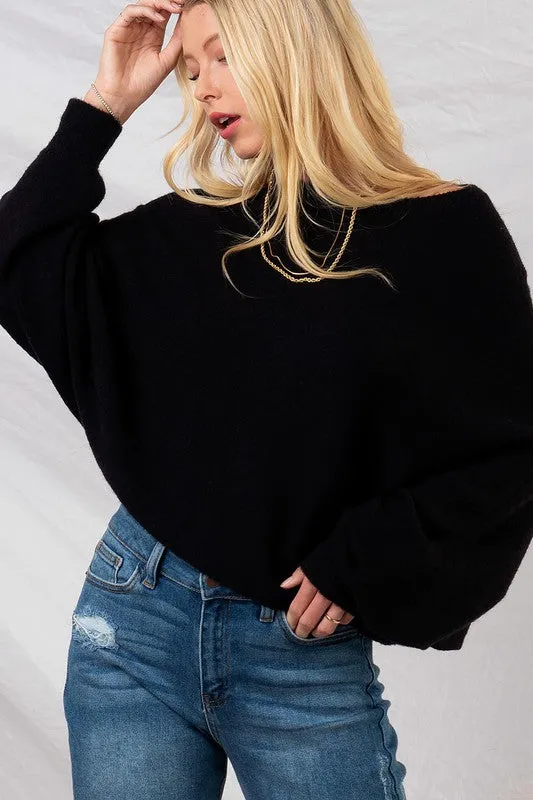 DOLMAN BATWING SWEATER