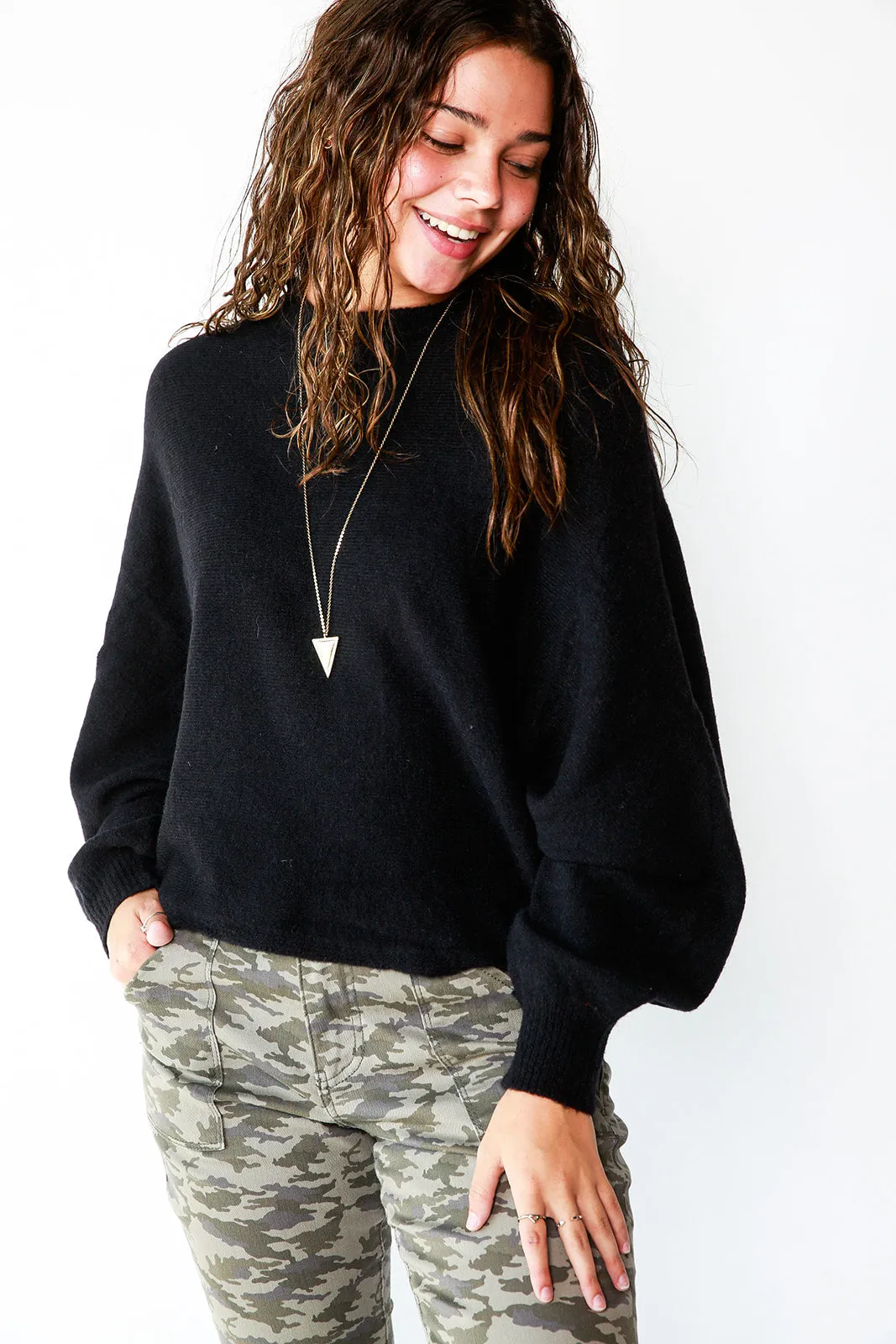 DOLMAN BATWING SWEATER