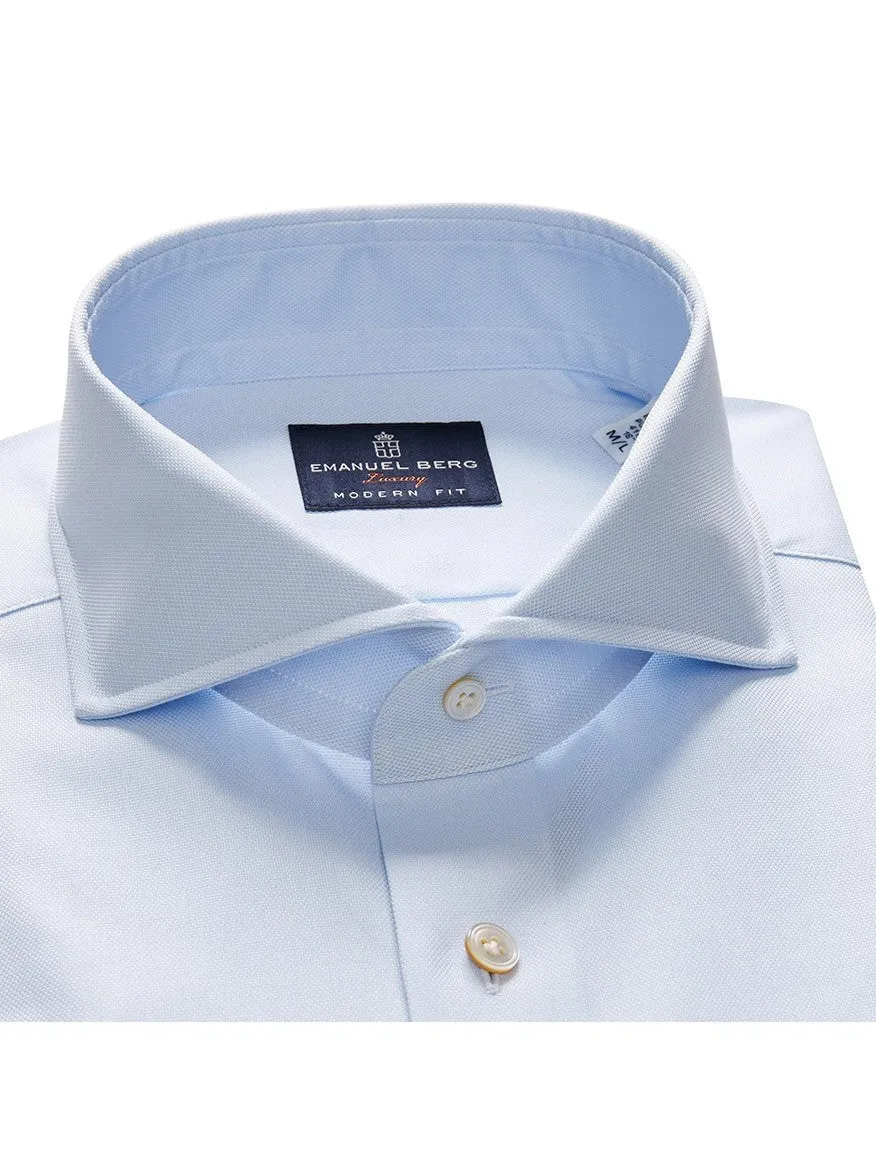 Emanuel Berg Premium Luxury Dress Shirt in Light Blue