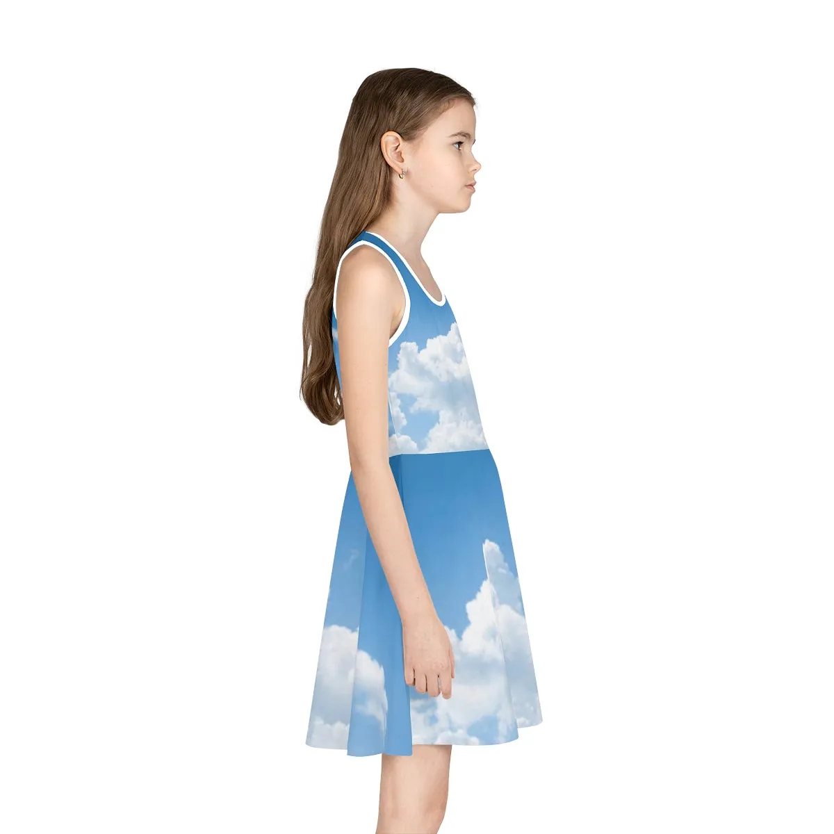 Girls' Sleeveless Sundress (AOP) Cloud