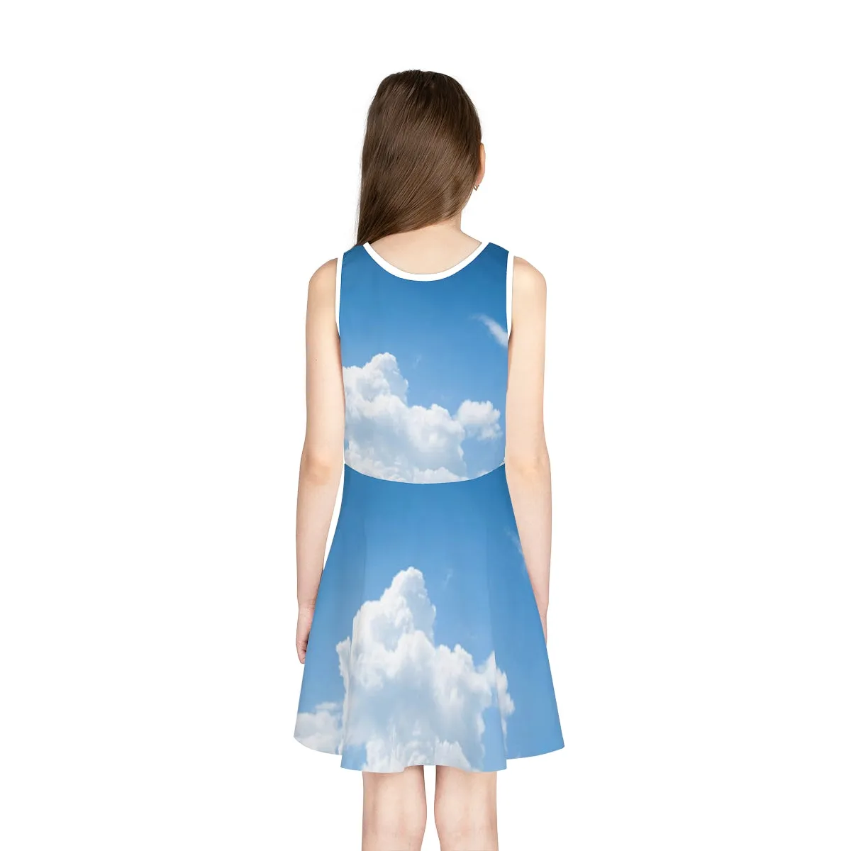 Girls' Sleeveless Sundress (AOP) Cloud