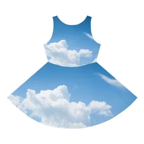 Girls' Sleeveless Sundress (AOP) Cloud