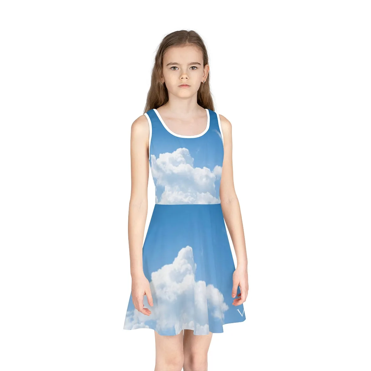 Girls' Sleeveless Sundress (AOP) Cloud