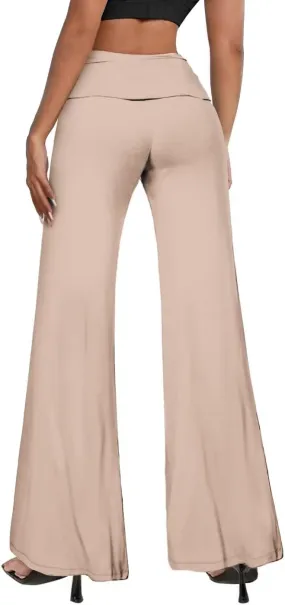 Hybrid & Company Womens Super Comfy Flowy Wide Leg Palazzo Pants Made in USA