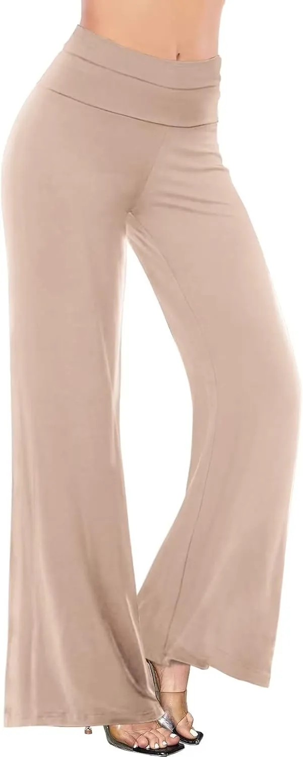 Hybrid & Company Womens Super Comfy Flowy Wide Leg Palazzo Pants Made in USA