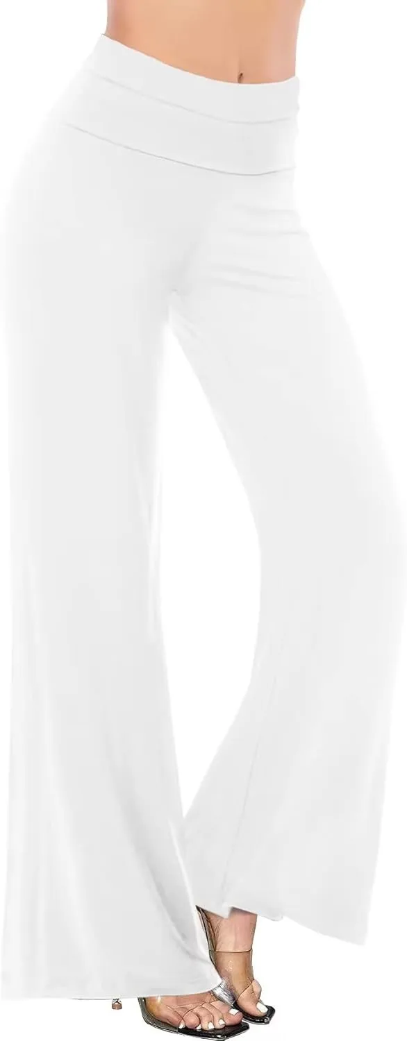 Hybrid & Company Womens Super Comfy Flowy Wide Leg Palazzo Pants Made in USA