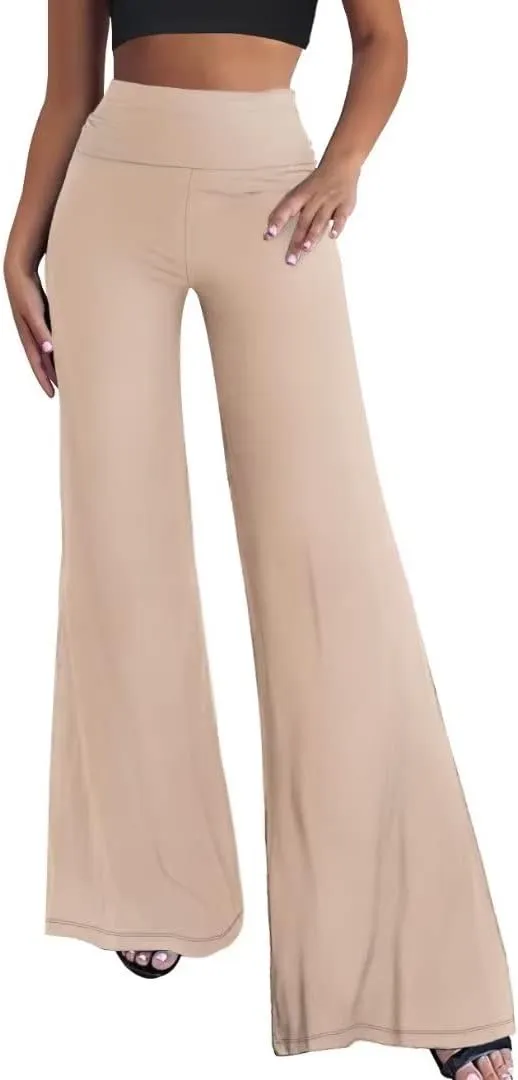 Hybrid & Company Womens Super Comfy Flowy Wide Leg Palazzo Pants Made in USA