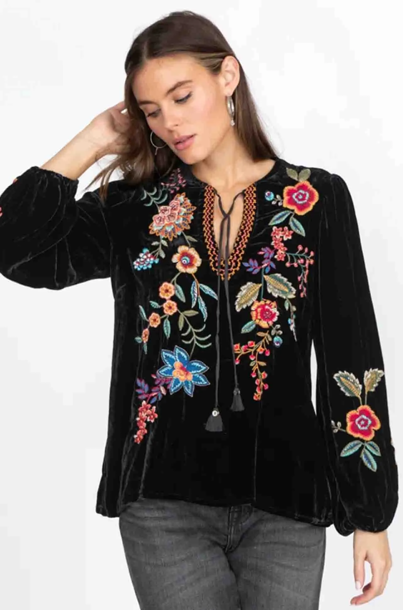 Johnny Was - Ardell Velvet Relaxed Blouse