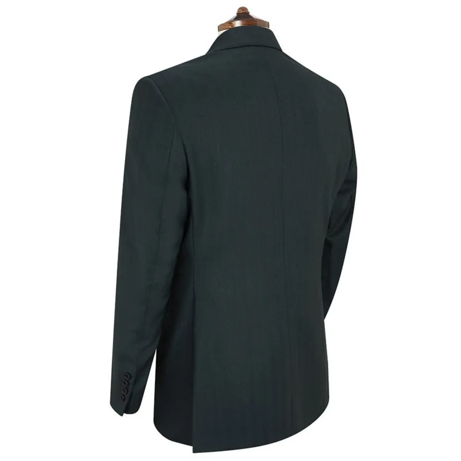 Kenwood Dark Green Herringbone Wool Suit