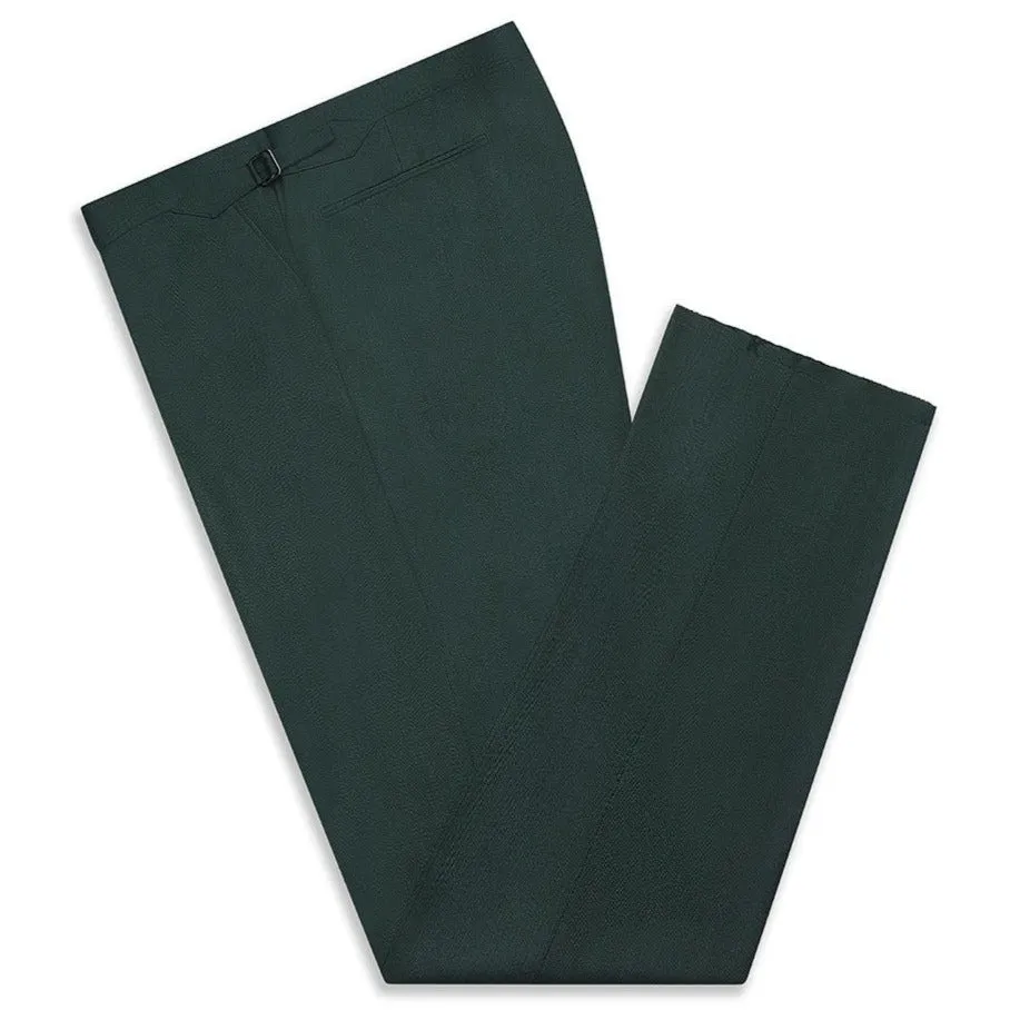 Kenwood Dark Green Herringbone Wool Suit