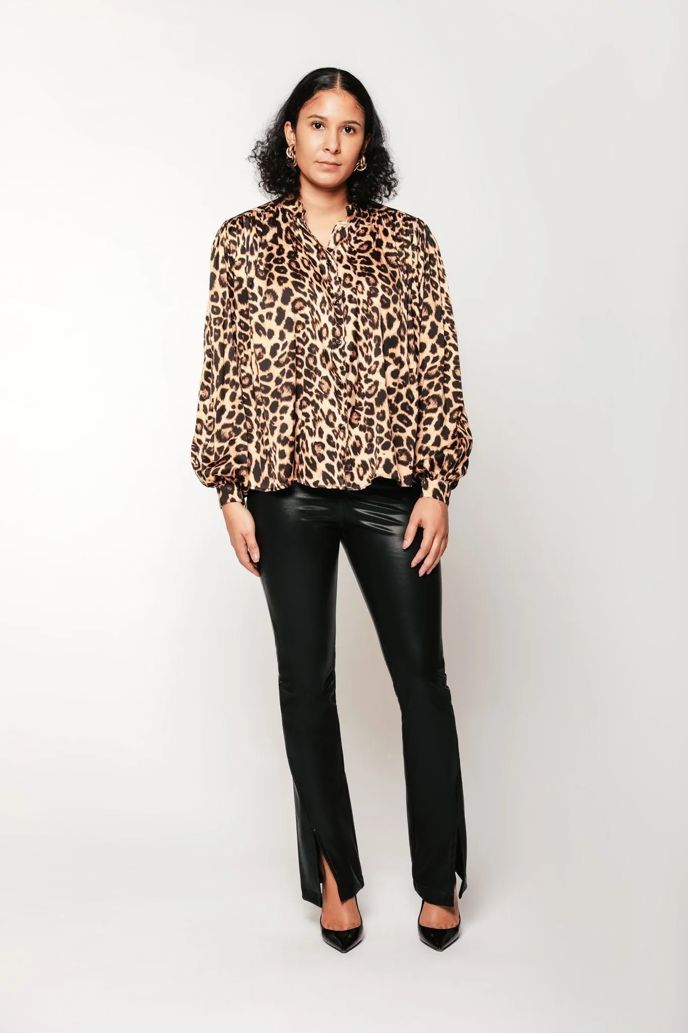 Leopard Print Jacinda Blouse