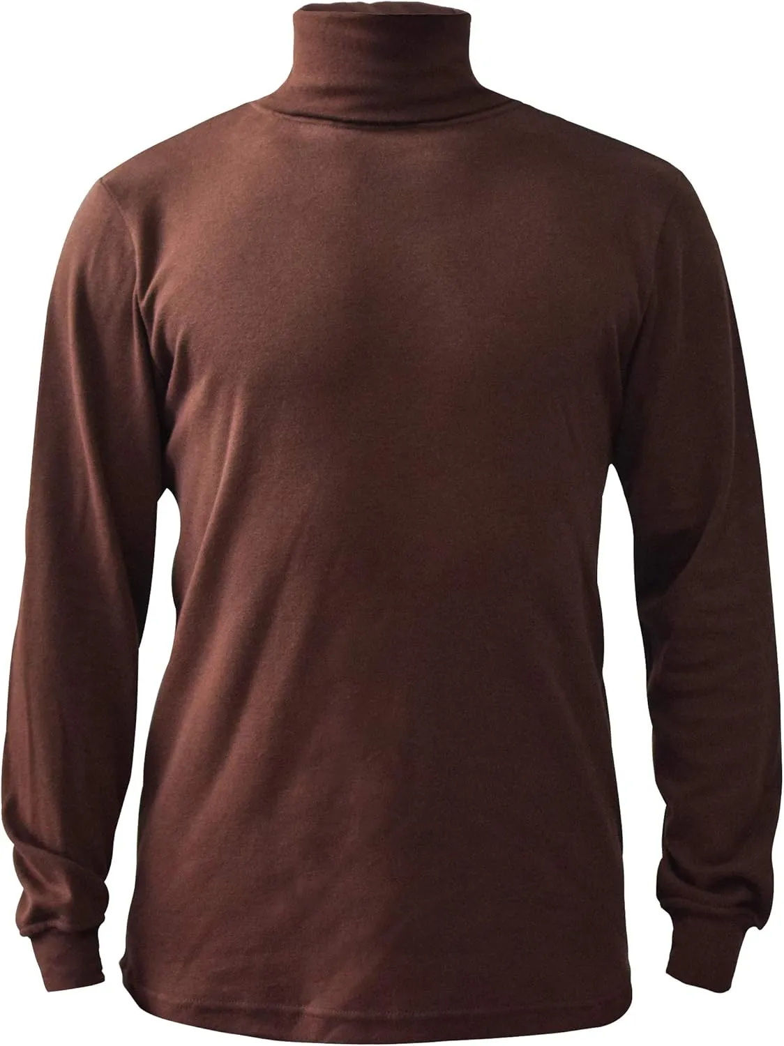 Maks Mens Casual Cotton Turtleneck Pullover Sweater Interlock Knit Combed Super-Soft Sweater