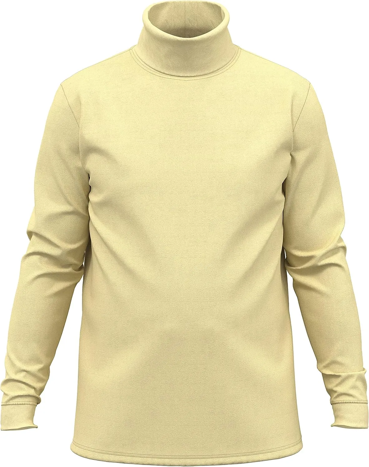 Maks Mens Casual Cotton Turtleneck Pullover Sweater Interlock Knit Combed Super-Soft Sweater