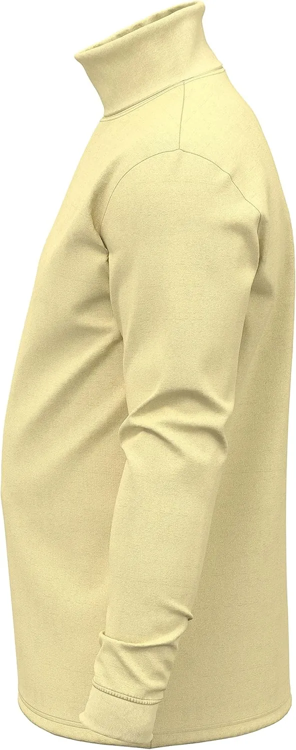 Maks Mens Casual Cotton Turtleneck Pullover Sweater Interlock Knit Combed Super-Soft Sweater