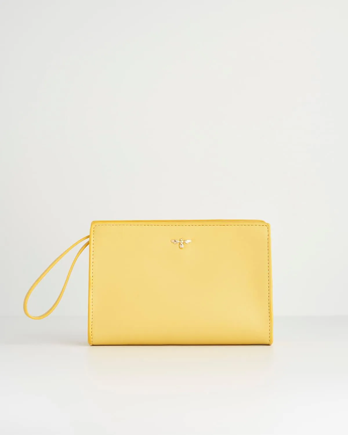 Meadow Creatures Sundress Yellow Wristlet Pouch