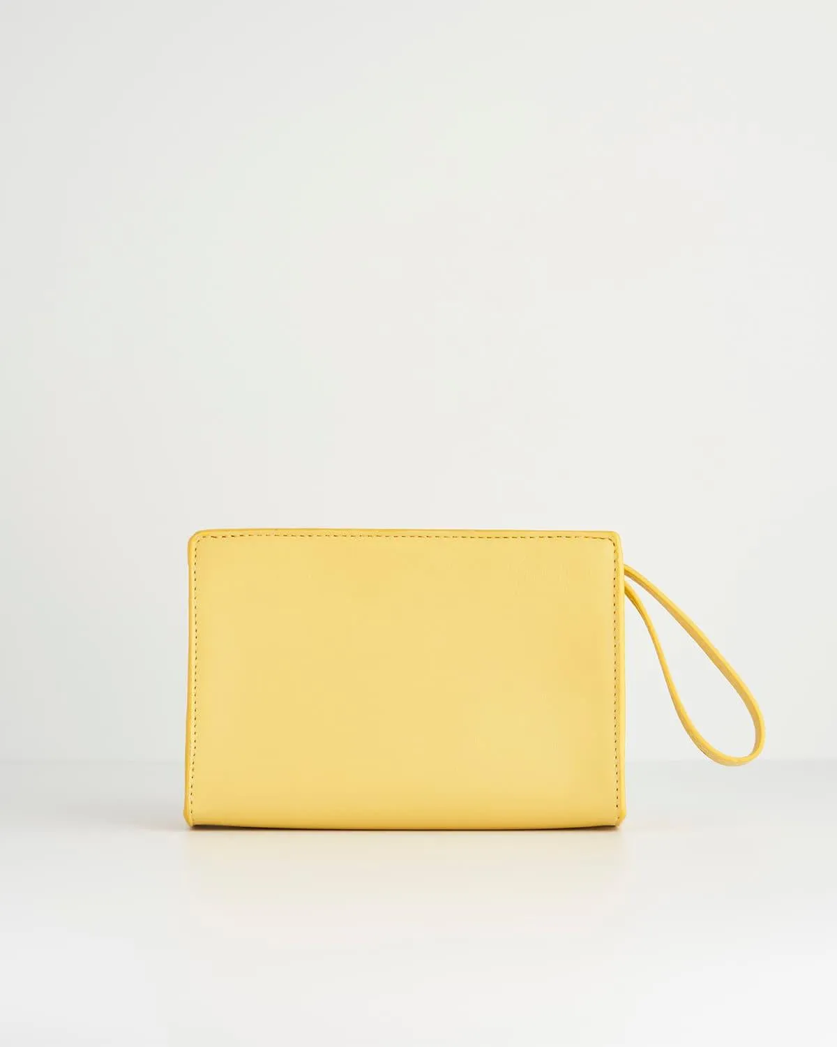 Meadow Creatures Sundress Yellow Wristlet Pouch