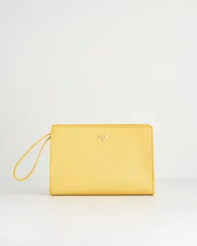 Meadow Creatures Sundress Yellow Wristlet Pouch