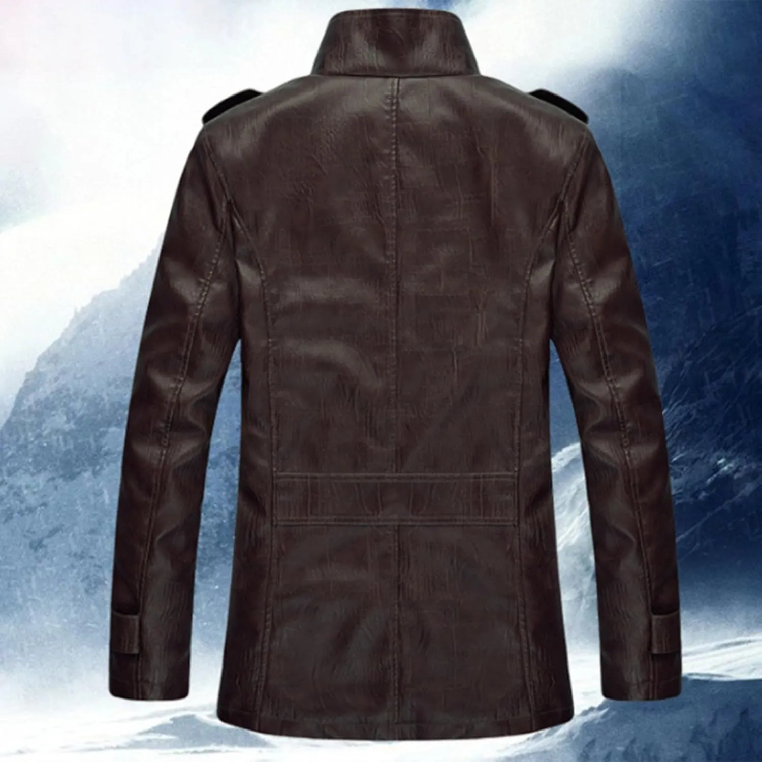 Men's Heavyweight Hooded Puffer Coat Warm Long Sleeve Thickened Winter Breathable Coat with Pocket Casual