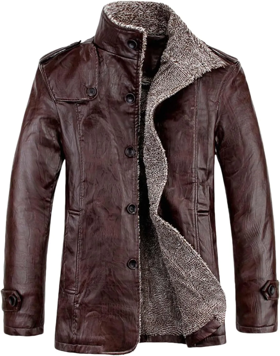 Men's Heavyweight Hooded Puffer Coat Warm Long Sleeve Thickened Winter Breathable Coat with Pocket Casual