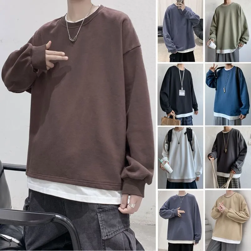 Men's Loose Round Neck Pullover T-shirt