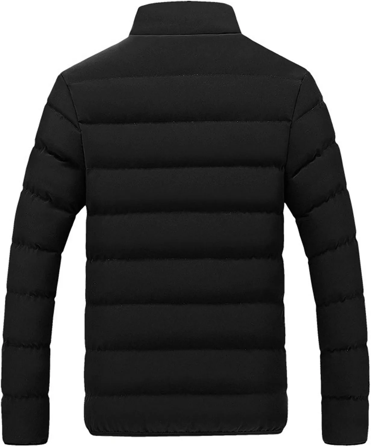 Men's Sports Down Jackets Solid Windproof Quilted Puffer Coat Winter Warm Light Insulated Puffer Jacket for Men