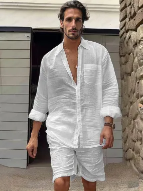 Minimalist 100% Cotton Shirt Set