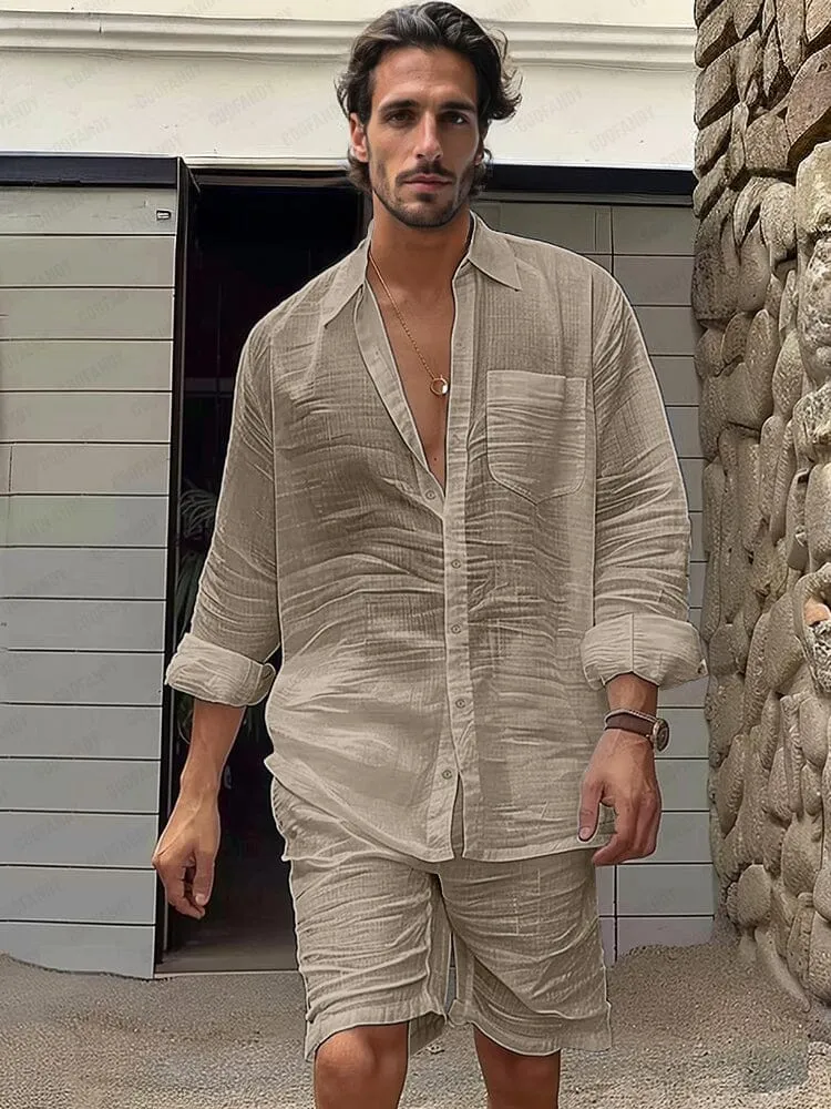 Minimalist 100% Cotton Shirt Set